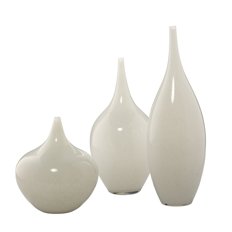 Nymph Handmade Glass Table Vase, White