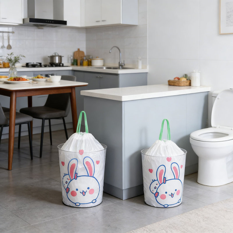 Sacs à ordures à cordon de 4 gallons, petits sacs à ordures de 1,1 mil d'épaisseur pour salle de bain, cuisine, chambre à coucher et bureau, paquet de 150