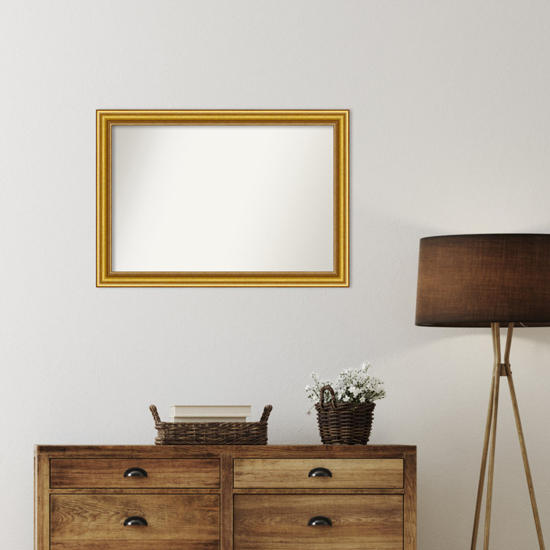 Townhouse Gold Non-Beveled Bathroom Wall Mirror, 23,75 po x 33,75 po