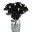 Lot de 10 roses gothiques artificielles en forme de crâne noir, fleurs artificielles effrayantes pour l'Halloween, idéales pour décorer une table en intérieur ou en extérieur.