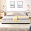 Très grande base de lit tapissier avec tissu épais-511418917