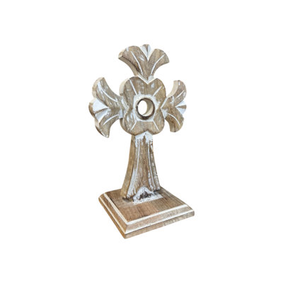 St Augustine Table Cross - White Wash