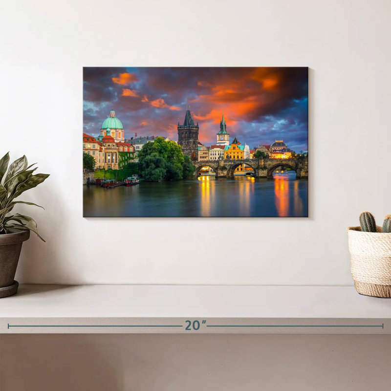 Lilie Vltava Charles Bridge, 8" H x 12" W