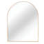 Miroir de salle de bain arqué en métal doré pour mur, rehaussant l'élégance et la clarté réfléchissante de tout espace.-629292477-714266567