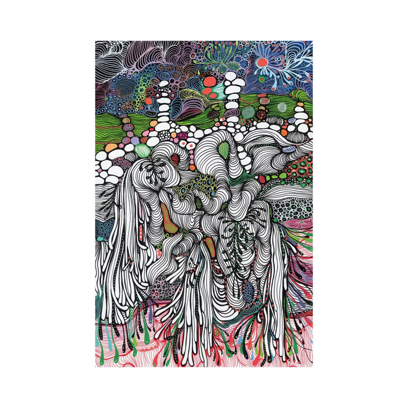 Nature I par Noemi Ibarz - peinture sur toile tendue, H 26 po x l 18 po x 1,5 po