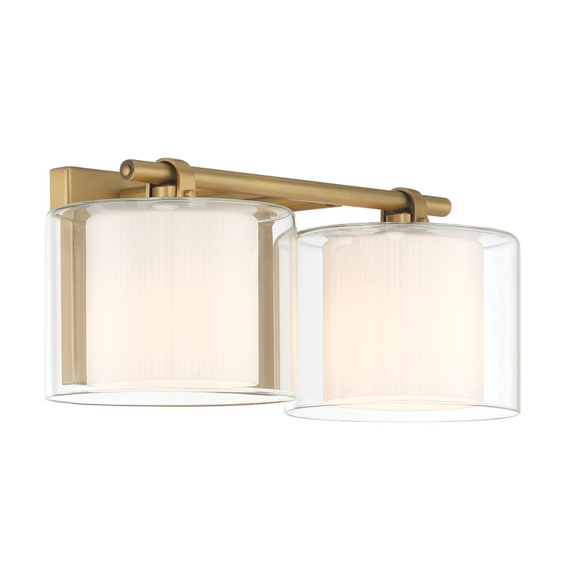 Meuble-lavabo 2 lumières 14,5 po Seville, H 6 po x l 14,5 po x P 7,25 po, Deux lumières