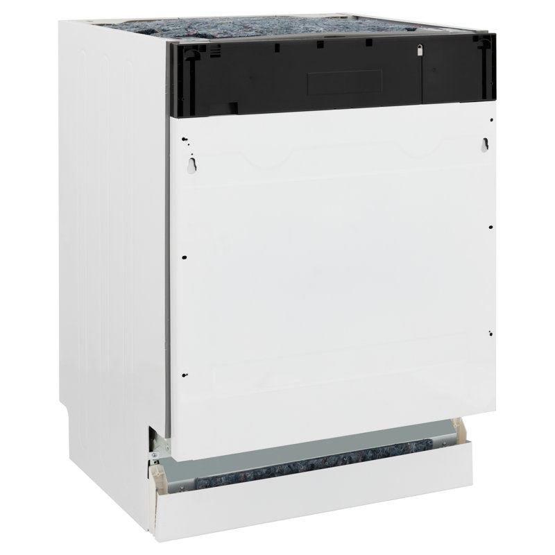 ZLINE Autograph Edition 24" Tallac Series 3rd Rack Top Control Built-In Tall Tub Dishwasher in Custom Panel Ready with Accent Handle, 51dBa