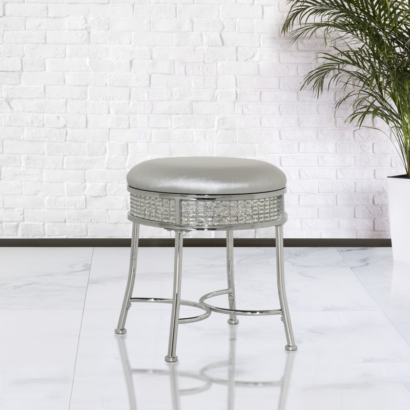 Tabouret de coiffeuse Oldfield, Argent