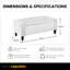 Polyester Upholstered Bench-960228809