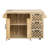 53.2"W 3D Woven Checkerboard Pattern Design Kitchen Island With Drop Leaf, Rolling Kitchen Island On Wheels With Internal Storage Rack, Power Outlet, Kitchen Cart With 3 Drawers 2 Cabinets, Nature