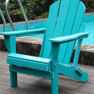 Chaise d'extérieur avec porte-gobelets et support pour téléphone Lake Blue