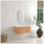 Meuble-lavabo mural en bois massif 36 po avec 2 tiroirs latéraux et lavabo en céramique