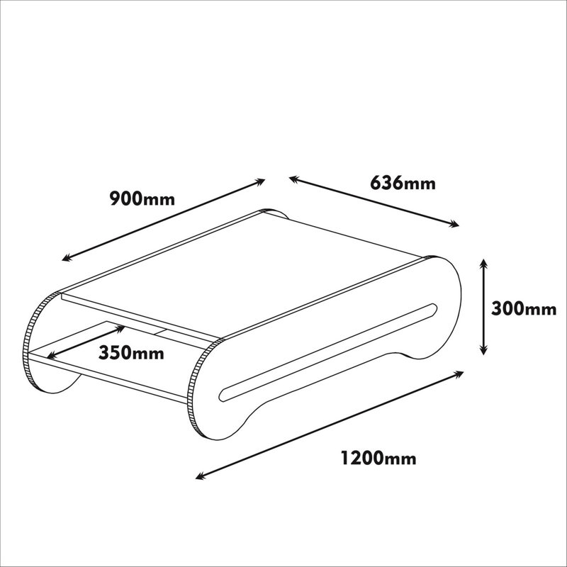 Bianey Sled Coffee Table, Cream