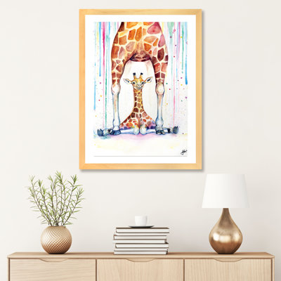 Superbe décoration murale pour enfants girafes sous la pluie