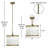 13"W Dornall Clear Glass and Metal Drum Chandelier-1001286899