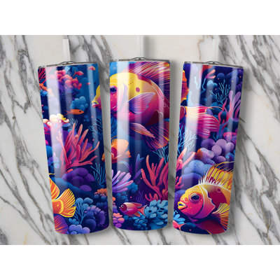 Choose Handmade Tumblers 591 mL Vacuum Insulated Stainless Steel (18/8) Travel Tumbler with Straw
