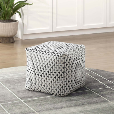 Pouf carré en tissu d'ameublement en tissu jacquard moderne, repose-pieds, repose-pieds antidérapant, fauteuil à billes, repose-pieds 1pc