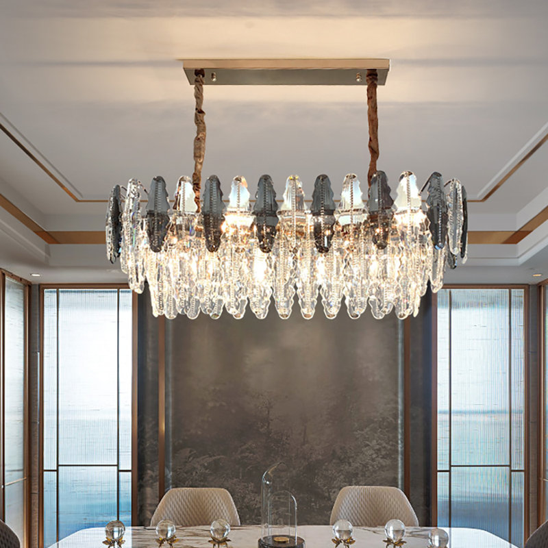 10 - Light Crystal Rectangular Pendant