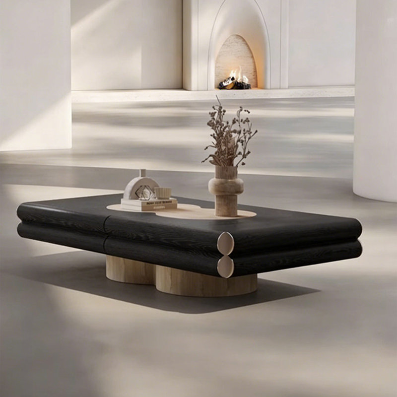 Modern minimalist rectangular coffee table, Black