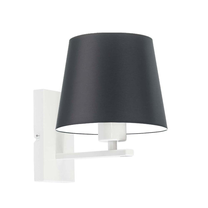 Asawir Armed Sconce, White, Black