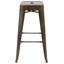 Tabouret à hauteur de comptoir 24 po intérieur / extérieur en métal avec siège carré-1214741087-1292562119-1214741155