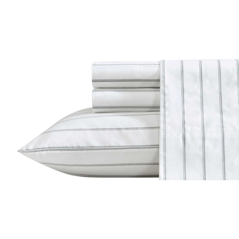 Nautica Printed Cotton Percale Sheet Sets, Twin XL Sheet Set with 1 Pillowcase, Skippers Island Green