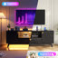 63" W Tv Stand With Motion-Activated Light And Built-In Charging Station-1238323924