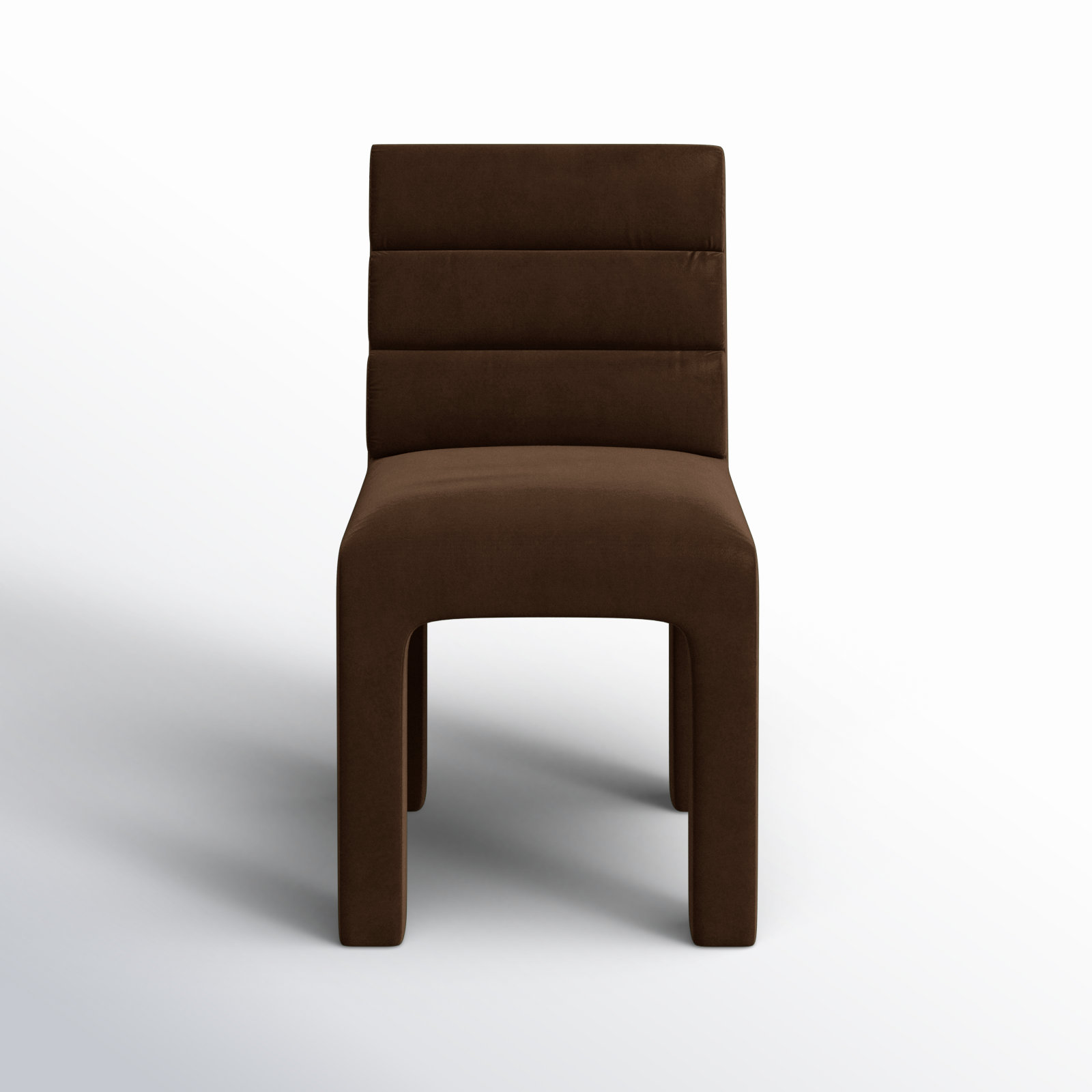Shepha Tufted Side Chair, Dark Brown Velvet