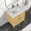 Ensemble de meuble-lavabo autoportant 30 po en chêne classique avec comptoir en quartz blanc Tauté