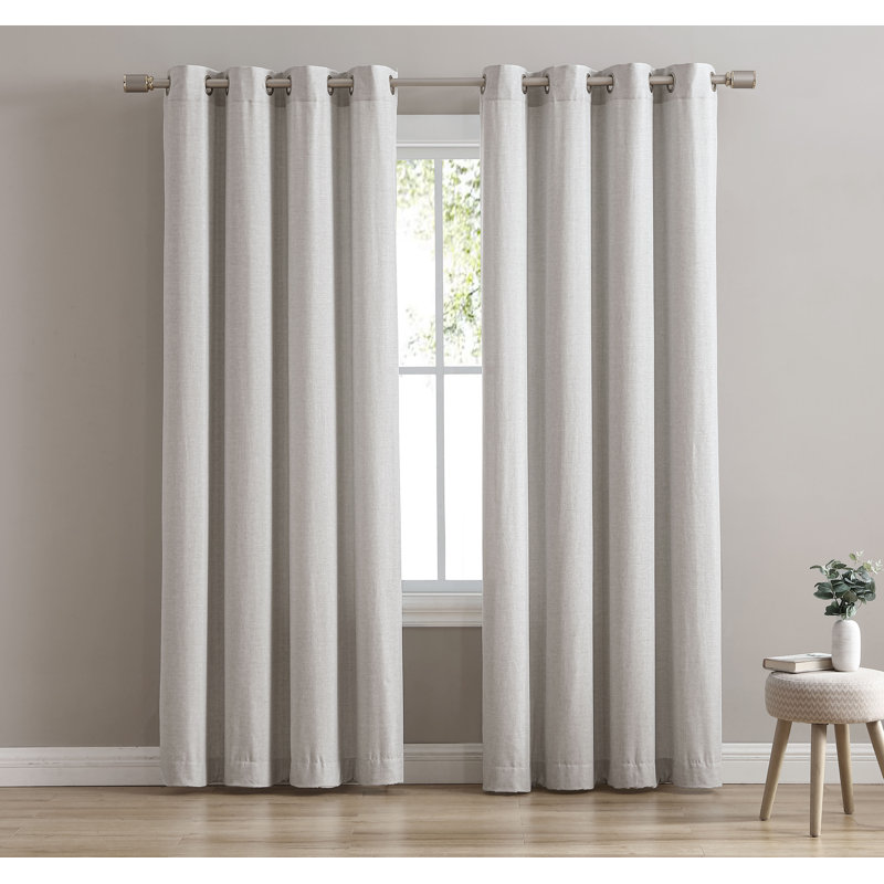 Panneau de rideau simple obscurcissant avec œillets, L 54 po x L 63 po, Blanc