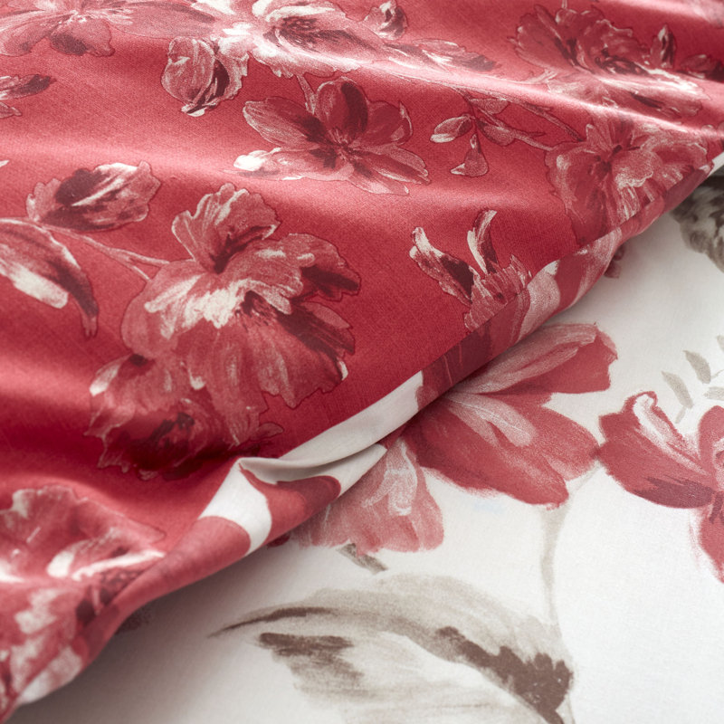 Inga Leaf Duvet Cover Set, 200 x 200cm Duvet Cover + 2 Buttons Pillowcases