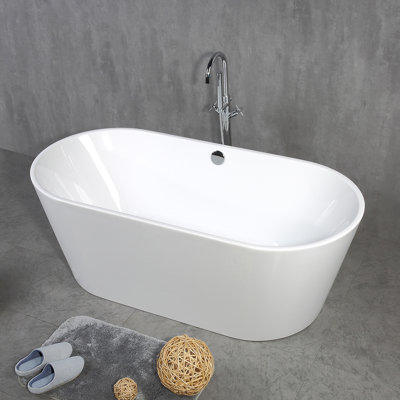 67'' x 32'' Freestanding Soaking Acrylic Bathtub