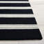Haner Striped Handmade Tufted Wool Black/Ivory Area Rug-100887284