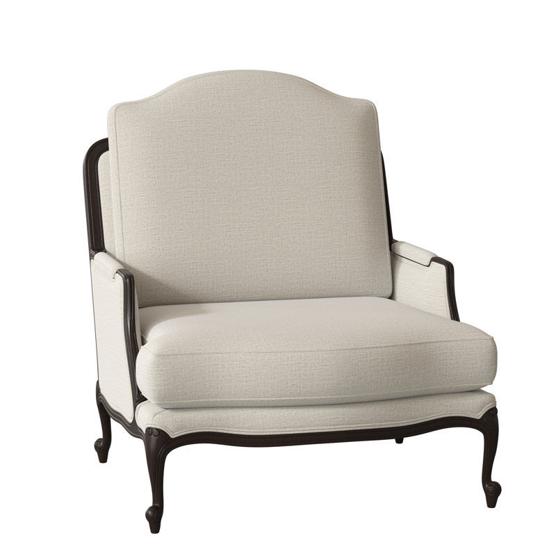 St. Helena Armchair, Bruges Linen, American Walnut