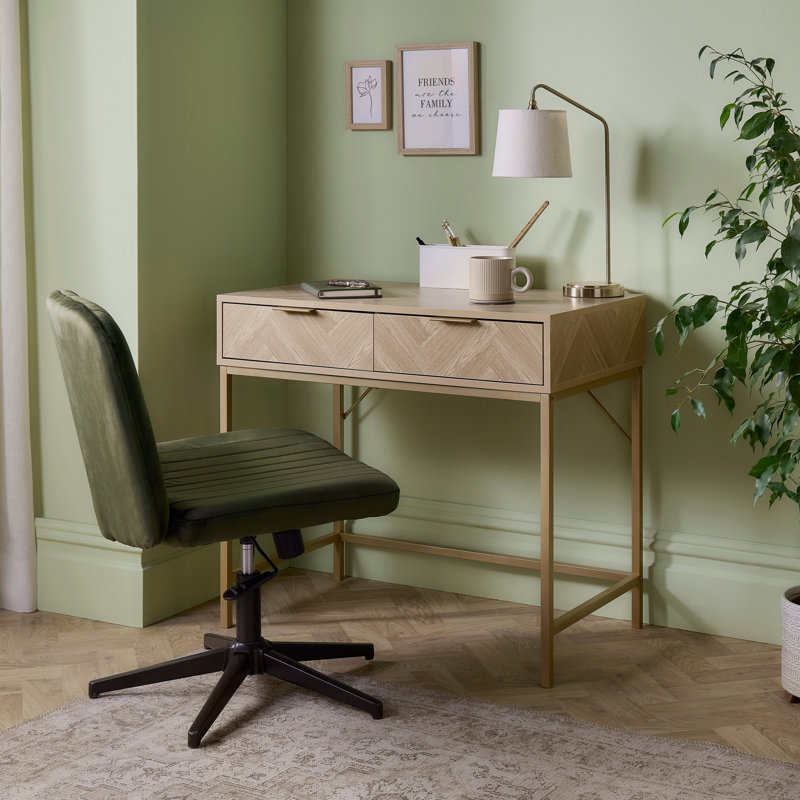 Dawson Velvet Office Chair, Green