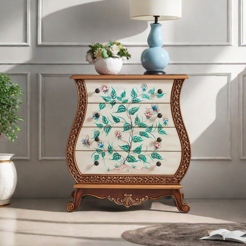 Artistic Vase-Shaped Cabinet with Drawers