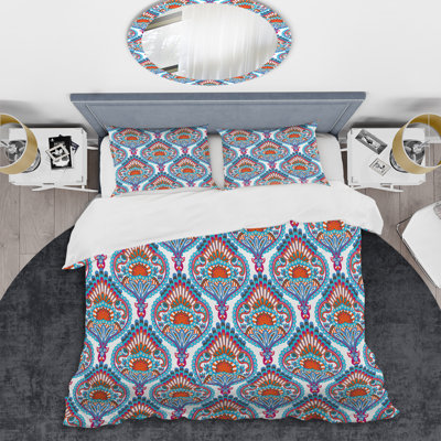 Multicolor Damask - Abstract Duvet Cover Set - Microfiber Polyester