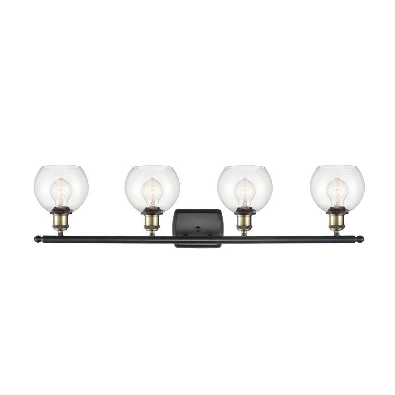 Cindi 4 - Light Vanity Light, LED, Clear, Black Antique Brass