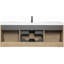 Meuble-lavabo flottant 60 po avec lavabo, meuble-lavabo mural avec lavabo à surface solide et tiroirs à fermeture en douceur 60 po