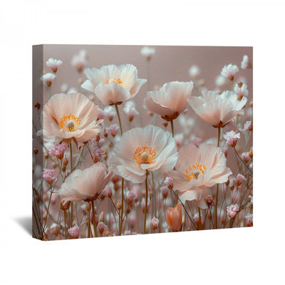 Fleurs pastel, reproduction sur toile