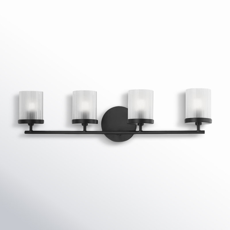 Scroggins 4 - Light Dimmable Vanity Light, Soft Black