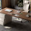 62.99"Walnut Rectangular Solid+Manufactured Wood with 3 drawers desk-108403874-108403875