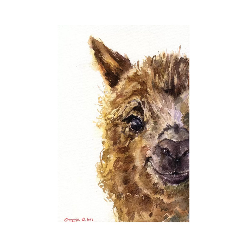 Llama by George Dyachenko - Wrapped Canvas Print, 66.04 cm H x 45.72 cm W x 1.91 cm D