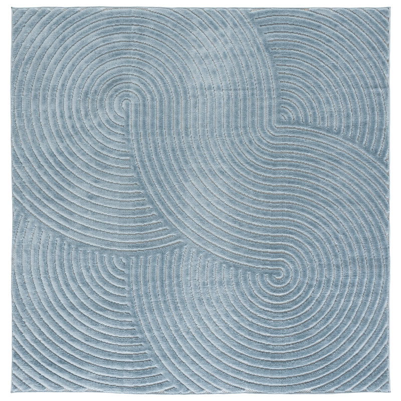 Tapis abstrait Selena 680 Performance, Carré 6 pi 7 po x 6 pi 7 po