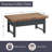 Rundell Pomona 42"W Lift-top Coffee Table with Hidden Storage and Recycled Wood Finish, Solid Pine Occasional Furniture for Rustic Industrial Style Living Room