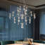 Lustre en cristal moderne, suspension en cristal