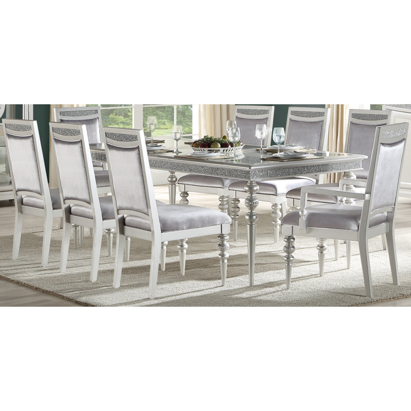 Fuson 8 - Person Extendable Four Leg Dining Set