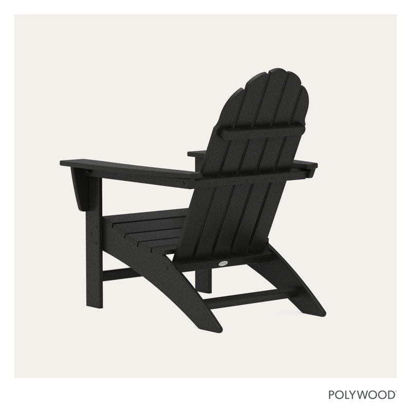 POLYWOOD Vineyard Adirondack Chair, Black