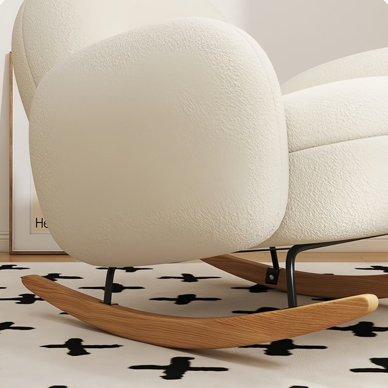 Chaise berçante Angellia, Blanc cassé