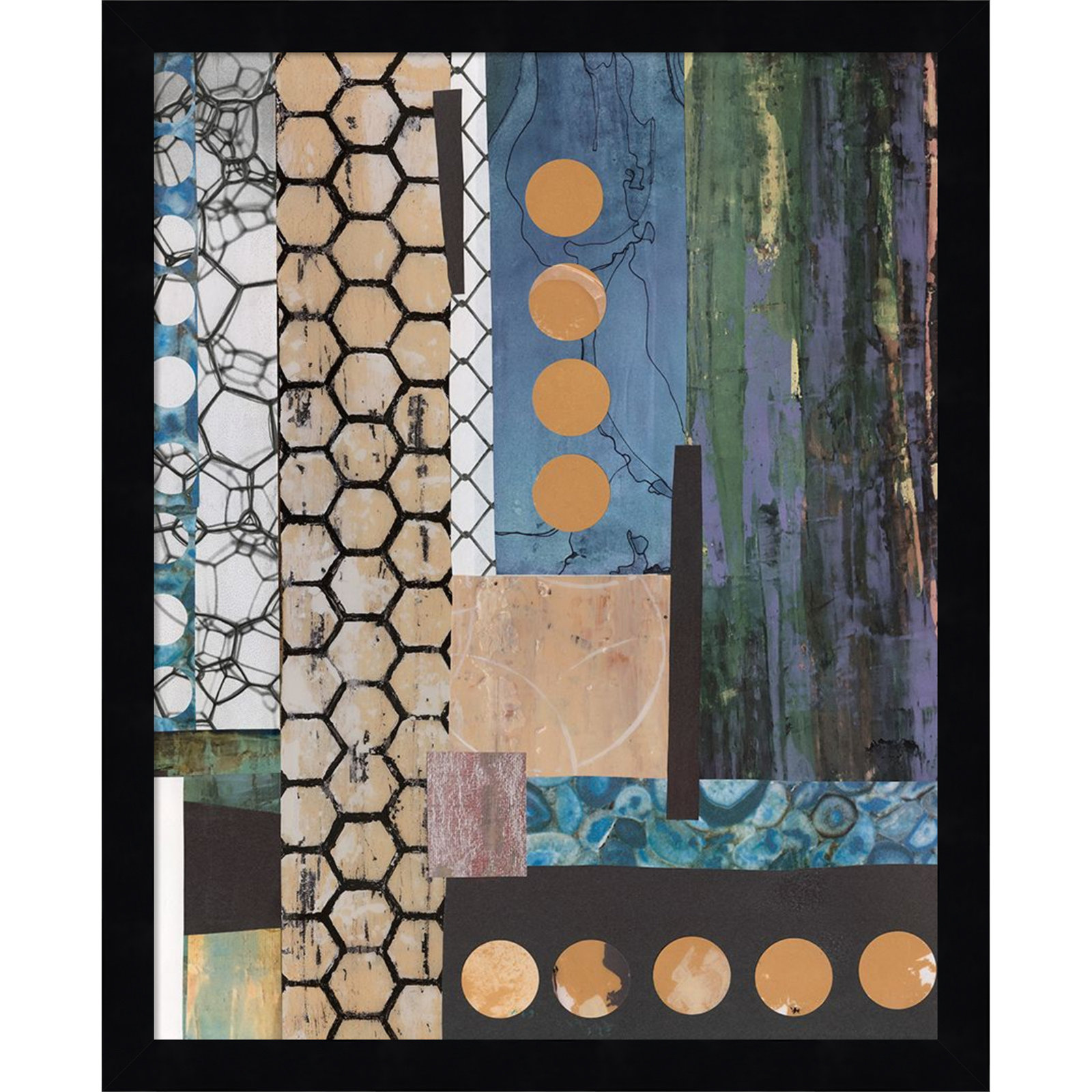 Mashup No. 2 Print by Natalie Avondet, Black, 17" H x 14" W